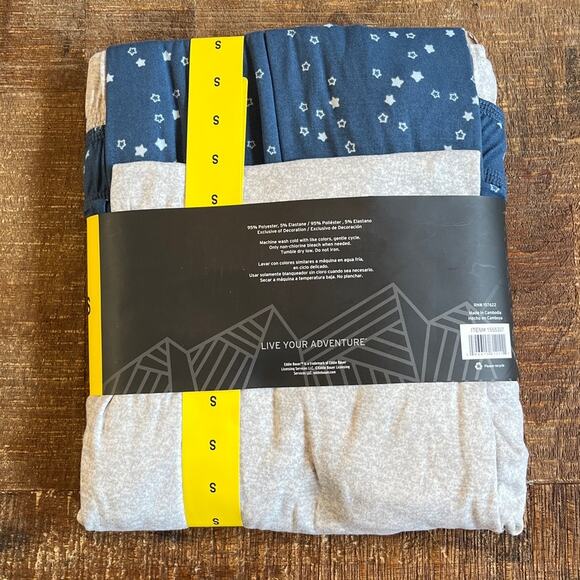 NEW Eddie Bauer 4 Piece Women's Sleep Set Small Tank Tee Shorts Pants Blue Grey - Picture 4 of 4